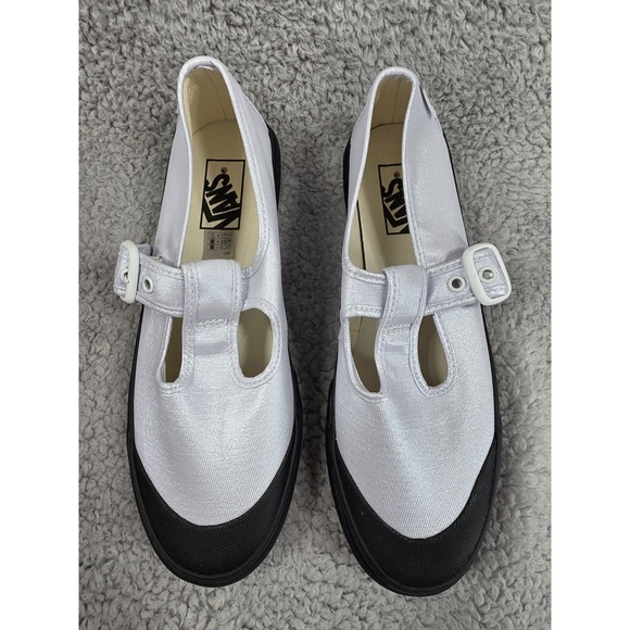 VANS Style 93 Coated Canvas True White Mary Jane Sneakers Shoes Women's Size 8.5 - Picture 6 of 15